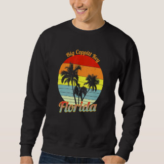 Big Coppitt Key Florida Retro Tropische Palmen  Sweatshirt