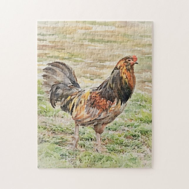 Big Country Free Racing Chicken Art Puzzle (Vertikal)