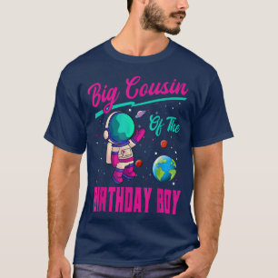 Big Cousin des Geburtstags Boy Space Party Planet T-Shirt