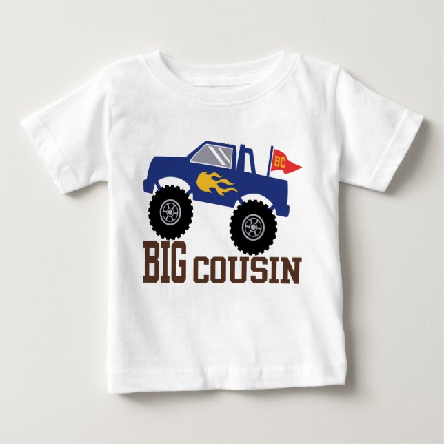 Big Cousin Monster Truck Baby T-shirt (Vorderseite)