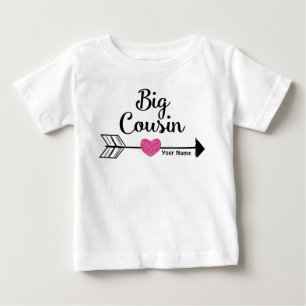 Big Cousin Pink Arrow Personalisiertes Shirt