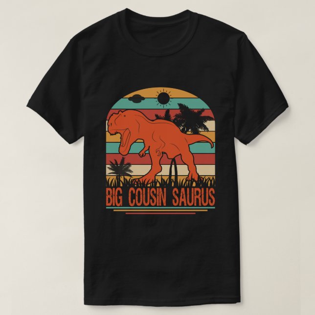 BIG COUSIN SAURUS Dinosaurier Vintag T-Shirt (Design vorne)