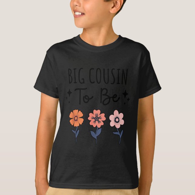 Big Cousin To Be 1st Baby Pregnancy Announcement F T-Shirt (Vorderseite)