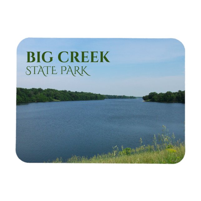 Big Creek Lake, Big Creek Staat Park, Iowa Magnet (Horizontal)