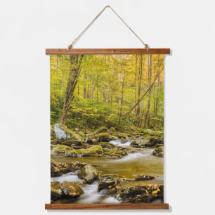 Big Creek North Carolina Wandteppich Mit Holzrahmen