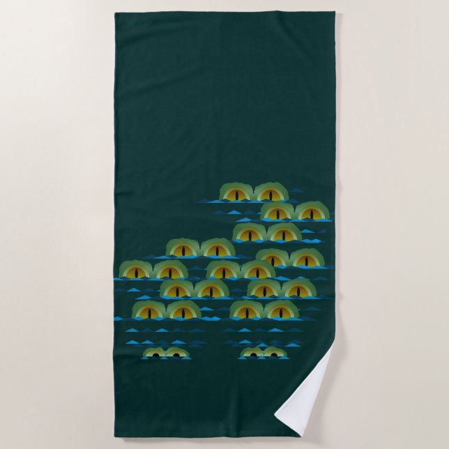 Big Croc Beach Handtuch (Vorderseite)