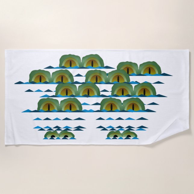 Big Croc Beach Handtuch (Vorderseite)
