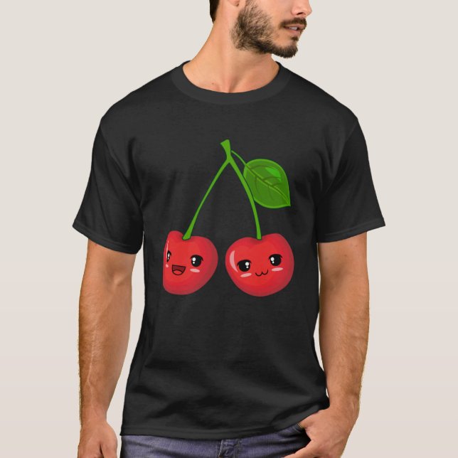 Big Cute Cherries Halloween Costume Red Cherry T-Shirt (Vorderseite)