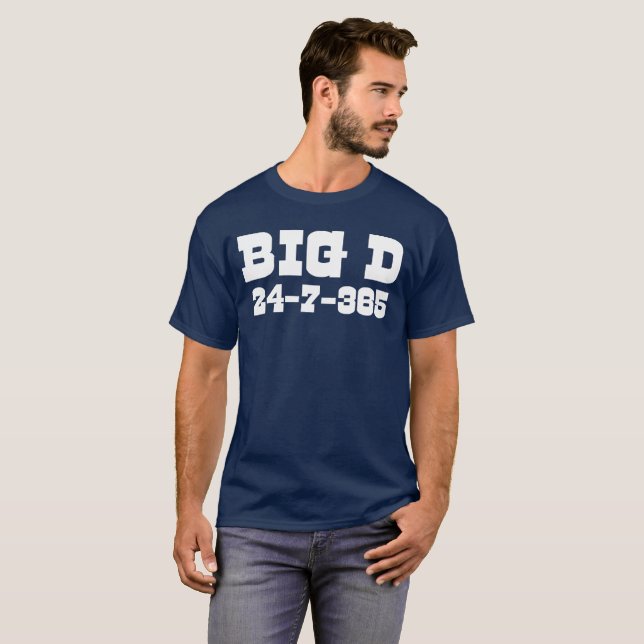 Big D 24-7-365 Shirt - Für Fußballfans von Dallas (Vorne ganz)