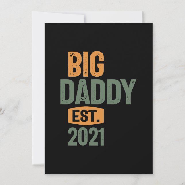 Big Daddy Est 2021 | Father Grandpa-Geschenk Einladung (Vorderseite)