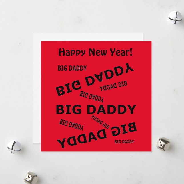 Big Daddy!  Feiertagskarte (Vorderseite/Rückseite Beispiel)