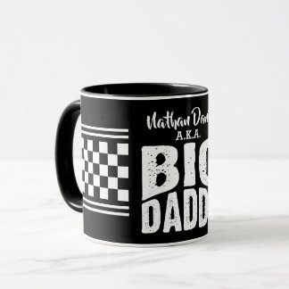 Big Daddy mit Ihrem Namen in weißem Text auf Schwa Tasse