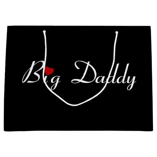 Big Daddy mit Red Heart Große Geschenktüte (Vorderseite)