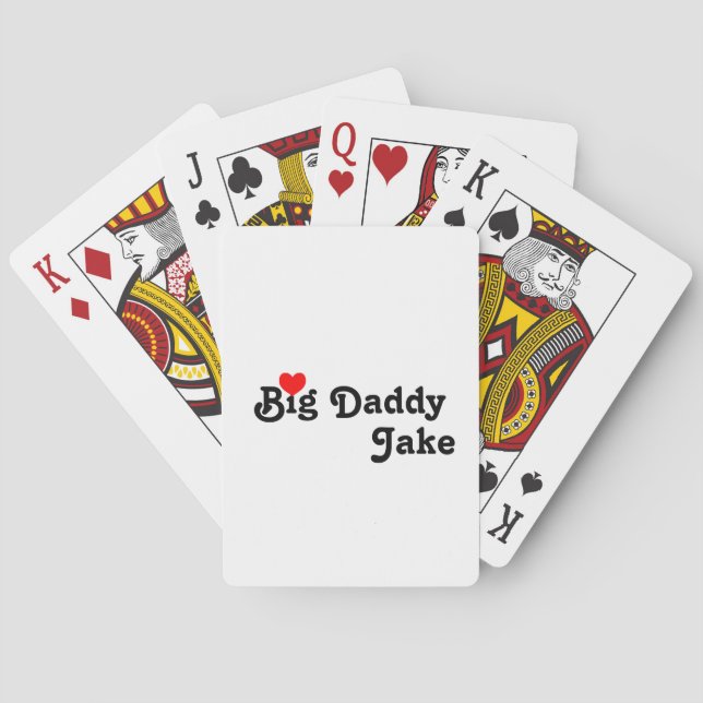 Big Daddy mit Red Heart Spielkarten (Rückseite)