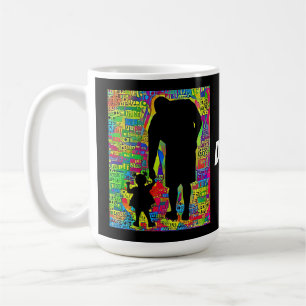 Big Daddy und Baby lehren Silhouette Kaffeetasse