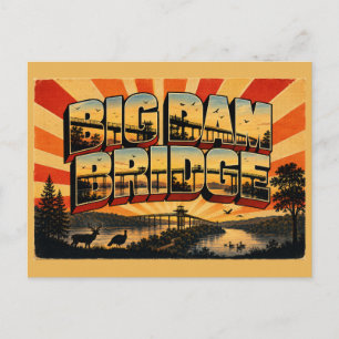 Big Dam Bridge Arkansas River Valley Kunst Postkarte