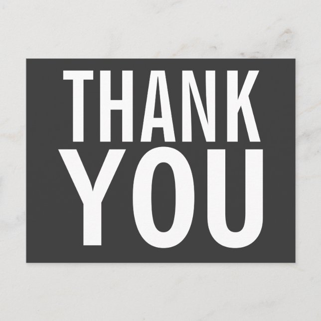 Big Danke - Schwarz-Weiß-Postkarte Postkarte (Vorderseite)