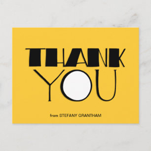 Big Danke, schwarze Postkarte