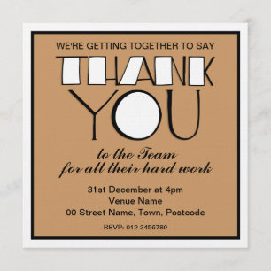 Big Dankeschön weiß Danke Team Einladung