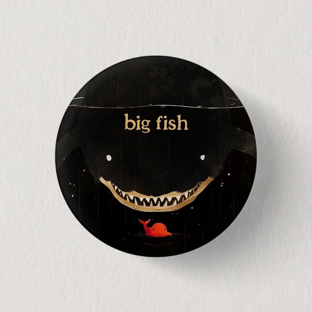 Big Dark Shark Button (Vorderseite)