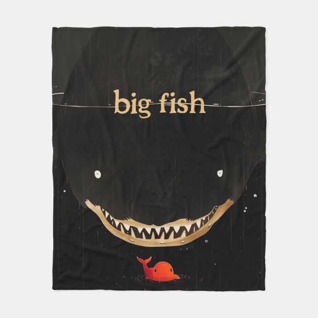 Big Dark Shark Fleecedecke (Vorderseite)