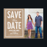 Big Day Save the Date Postcard Ankündigungspostkarte<br><div class="desc">Moderne und stilvolle Speicherkarten von Berry Berry Sweet Designs. Besuchen Sie unseren Showroom unter WWW.BERRYBERRYSWEET.COM</div>