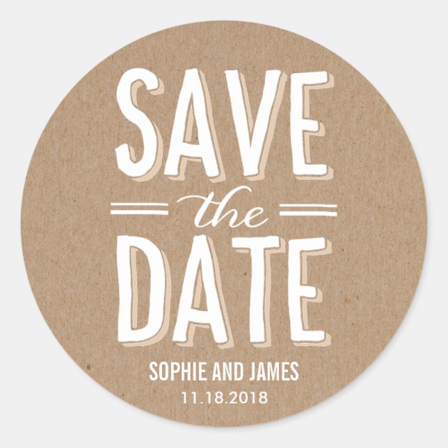 Big Day Save the Date Sticker (Vorderseite)