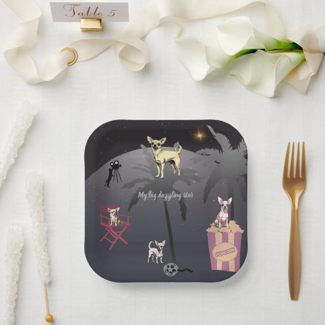 Big Dazzling Star Pappteller (Hochzeit)