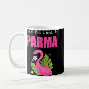 Big Deal Sarcastic Funny Parma Ohio Pink Flamingo Kaffeetasse