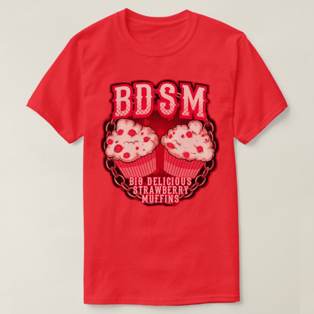 Big Delicious Strawberry Muffins T-Shirt (Design vorne)