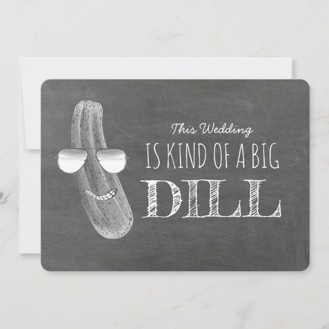 Big Dill Funny Bridesmaid Vorschlag Einladung (Vorderseite)