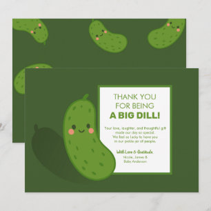 Big Dill Green Pickle Baby Shower Danke schön Einladung