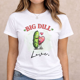 Big Dill Love Funny Pickle Valentine Gift Tri-Blend Shirt