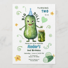 Big Dill Pickle Boy Birthday Any Age Einladung