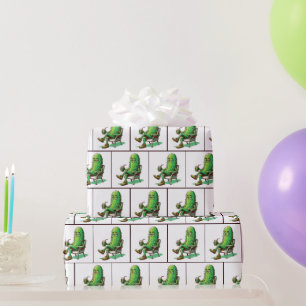 Big Dill Pickle im Stuhl Geschenkpapier