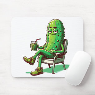 Big Dill Pickle im Stuhl Mousepad