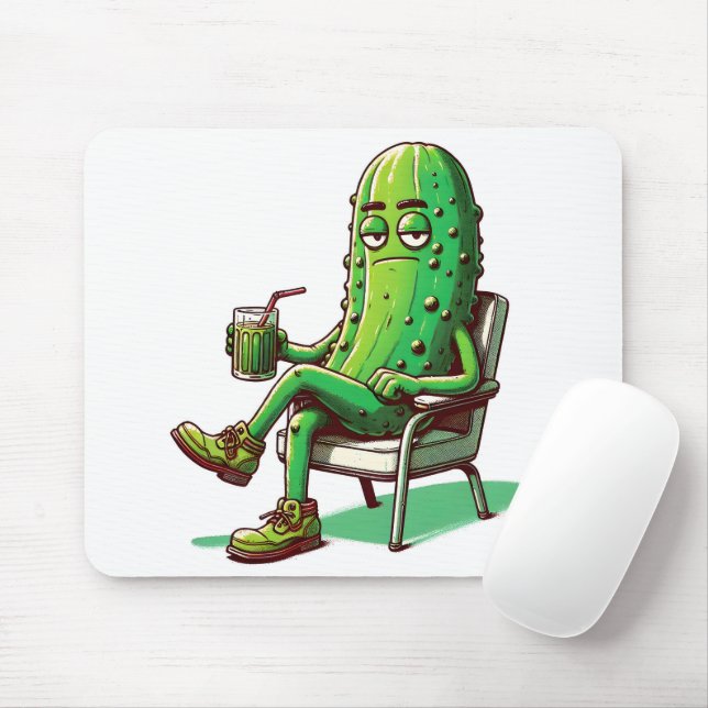 Big Dill Pickle im Stuhl Mousepad (Mit Mouse)