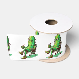 Big Dill Pickle im Stuhl Satinband