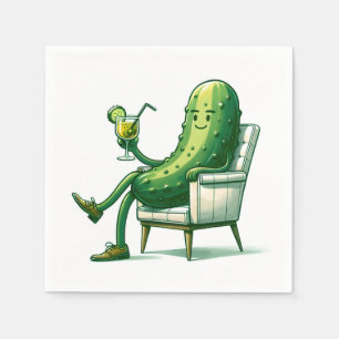 Big Dill Pickle mit Cocktail Serviette