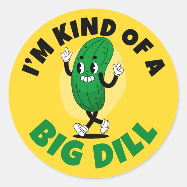 Big Dill Pun Sticker 3 Zoll (Blatt 6) (Vorderseite)