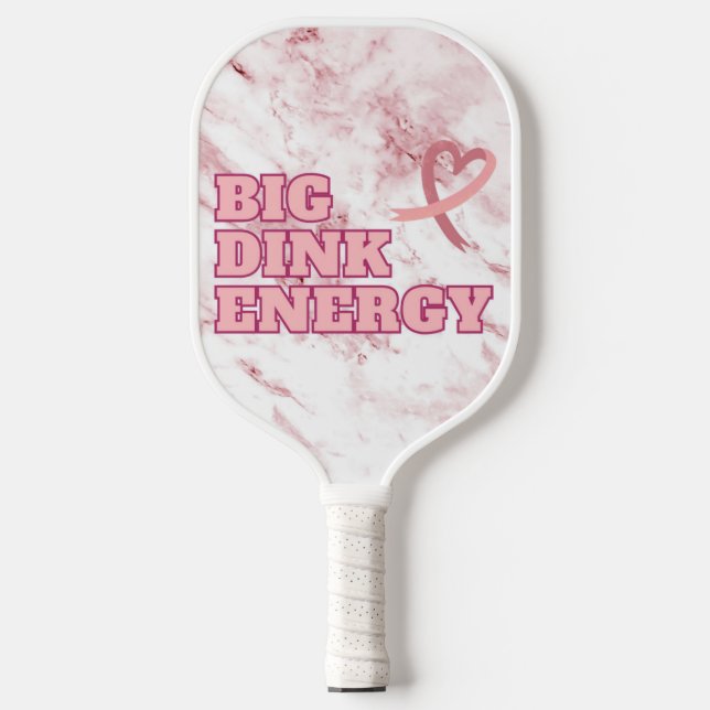 Big Dink Energy Breast Cancer Awareness Pickleball Schläger (Vorderseite)