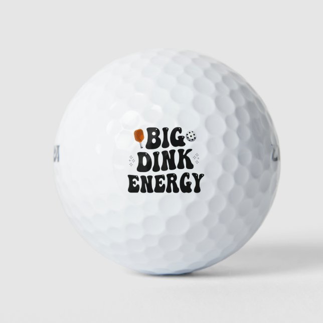 Big Dink Energy Funny Pickleball Dinking Champion Golfball (Vorderseite)