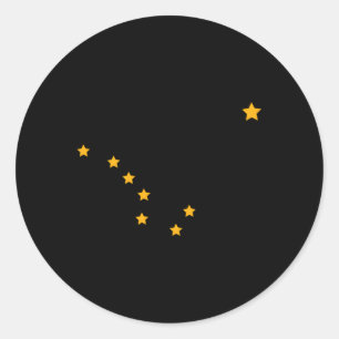 Big Dipper Alaska State Flag Statue Piece Runder Aufkleber