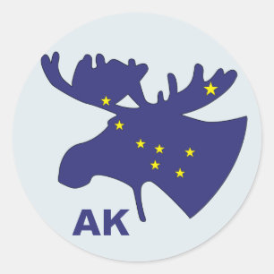 Big Dipper Moose Runder Aufkleber