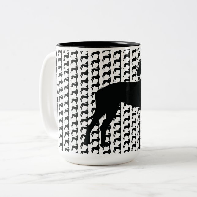 Big Dog, Black Dane Zweifarbige Tasse (Vorderseite Links)