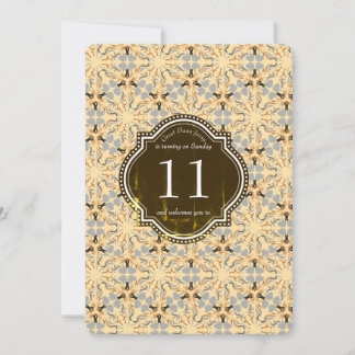 Big Dog Party Golden Black Invitation Einladung