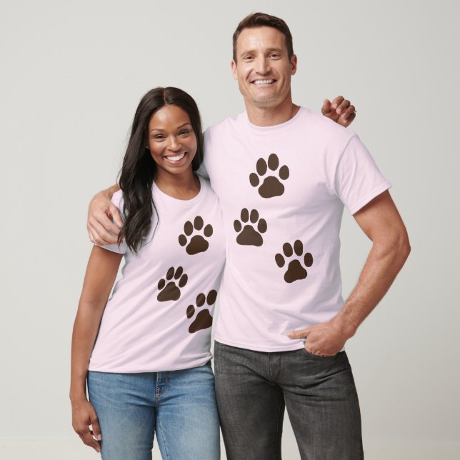 Big Dog Paw Prints T-Shirt (Unisex)