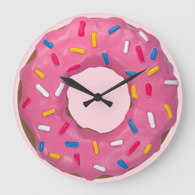 Big Donut Große Wanduhr (Vorderseite)