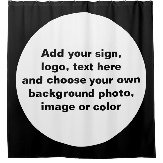 Big Dot weiß + Ihr Backg. Ideen Duschvorhang (Vorderseite)