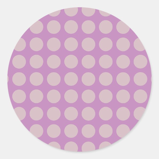 Big Dots - Lilac Runder Aufkleber (Vorderseite)